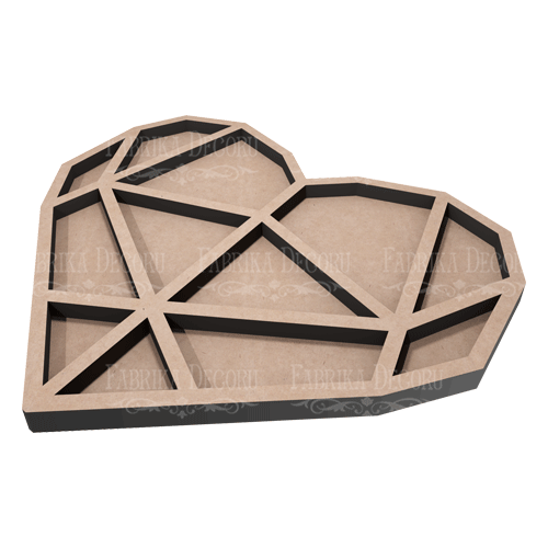 Mix box  Polygonal heart, 26х30sm - foto 0