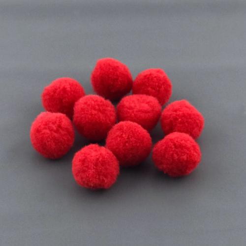 Pompons für Kreativität, Rot, D=30mm - Fabrika Decoru