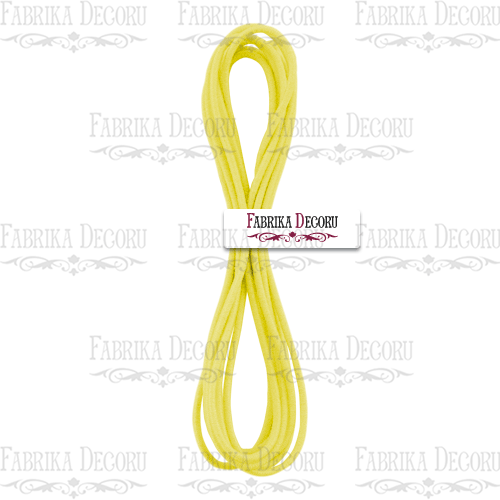 Elastic round cord. Color Birght Yellow