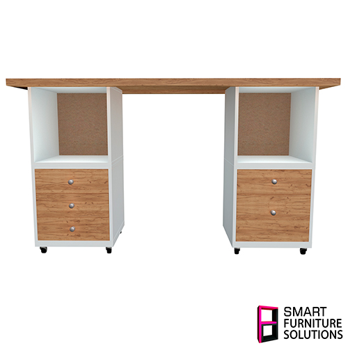 Uniwersalny, przekształcalny stół warsztatowy1600x600x900 mm, zestaw: blat, 2 szuflady, 2 sekcje, 2 ruchome platformy - foto 1  - Fabrika Decoru