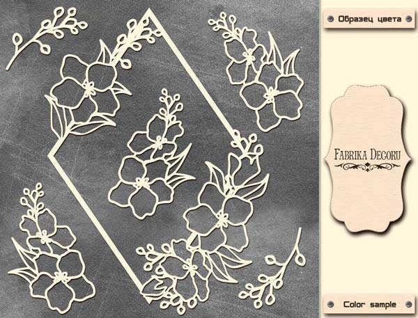 Megaspanplatte "Blume in einer Raute" #010 - Fabrika Decoru