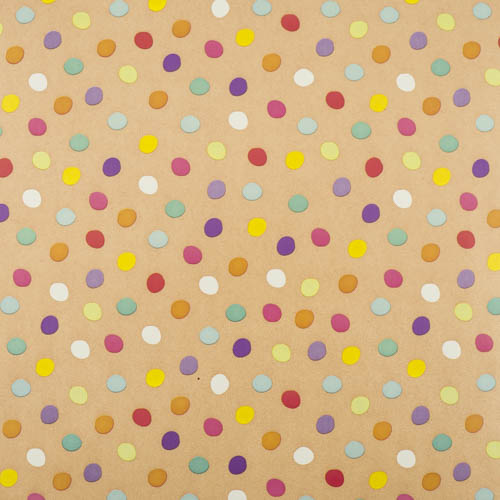 Kraft paper sheet 12"x12" Multicolored peas