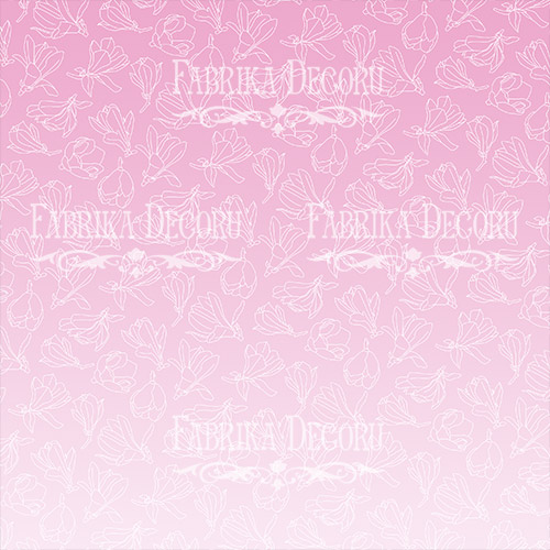 Sheet of double-sided paper for scrapbooking Magnolia in bloom #24-03 12"x12" - foto 0