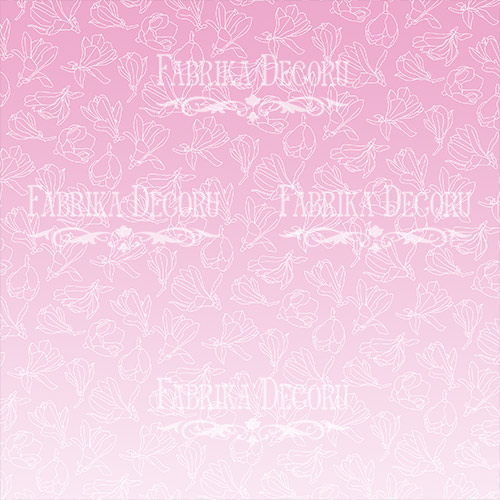 Sheet of double-sided paper for scrapbooking Magnolia in bloom #24-03 12"x12" - foto 0