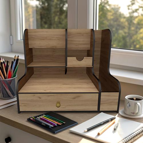 Schreibtisch-Organizer für Papier, Bürobedarf, Kunst und Schreibwaren, 28 х 22 х 27 cm, #423 - foto 3  - Fabrika Decoru