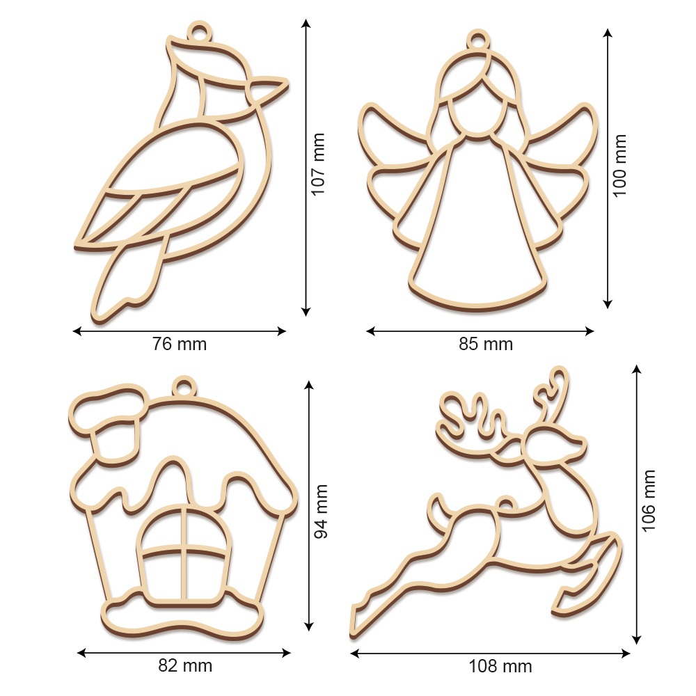 Набор Арт Витраж "Зефирное Рождество", для витражной живописи по номерам - Фото 2
