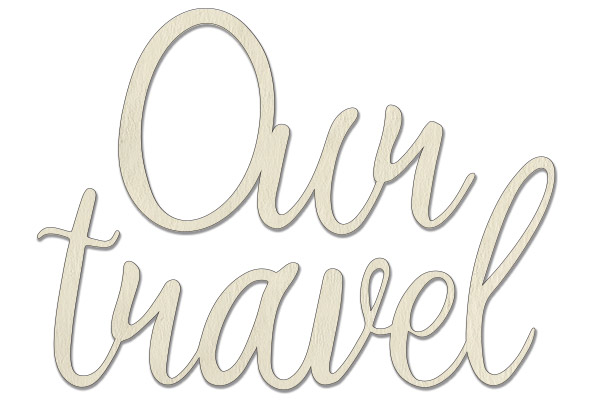Chipboard embellishments set, "Our travel"
