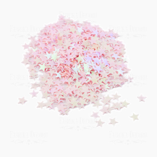 Sequins Stars, pink with golden nacre, #107 - foto 0