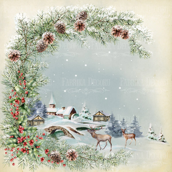 Double-sided scrapbooking paper set Winter wonders 12"x12", 10 sheets - foto 1