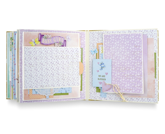 Zestaw kreatywny do tworzenia fotoalbumu dla dzieci w technice scrapbooking "My little mousy girl", 20cm x 20cm, #10 - foto 7  - Fabrika Decoru