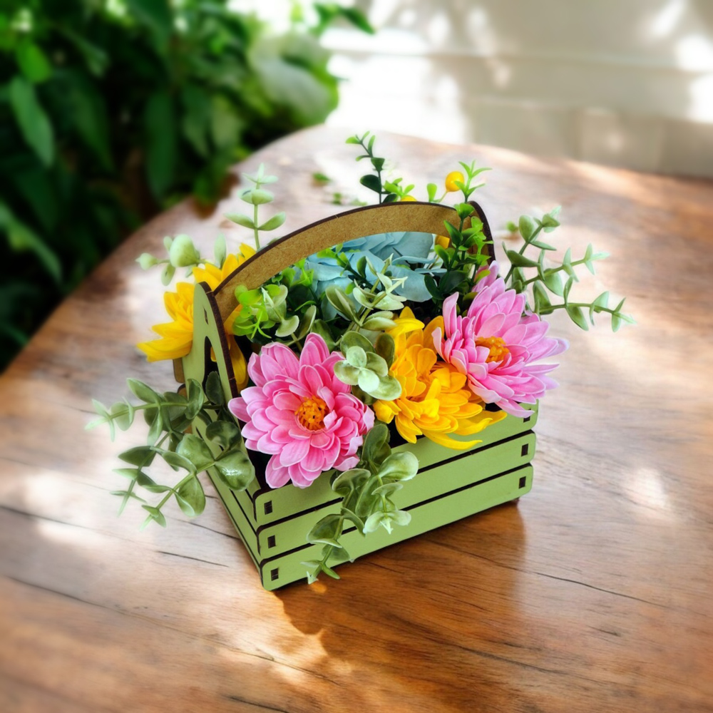 Seifenblumen-Bouquet „Frühlingskorb“, 250 x 250 x 260 mm - foto 3  - Fabrika Decoru