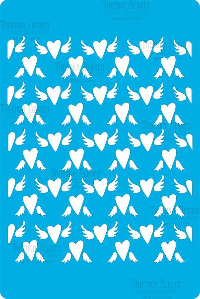 Stencil for crafts 15x20cm "Cupid background" #248