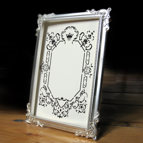 Stencil for decoration XL size (30*30cm), Frame with crown #070 - foto 3