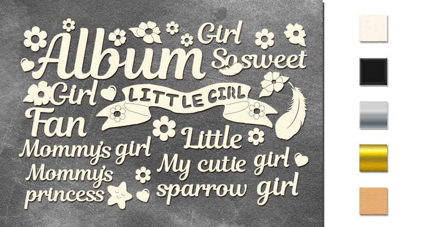 Spanplattenset Cutie Sparrow Girl #615 - Fabrika Decoru