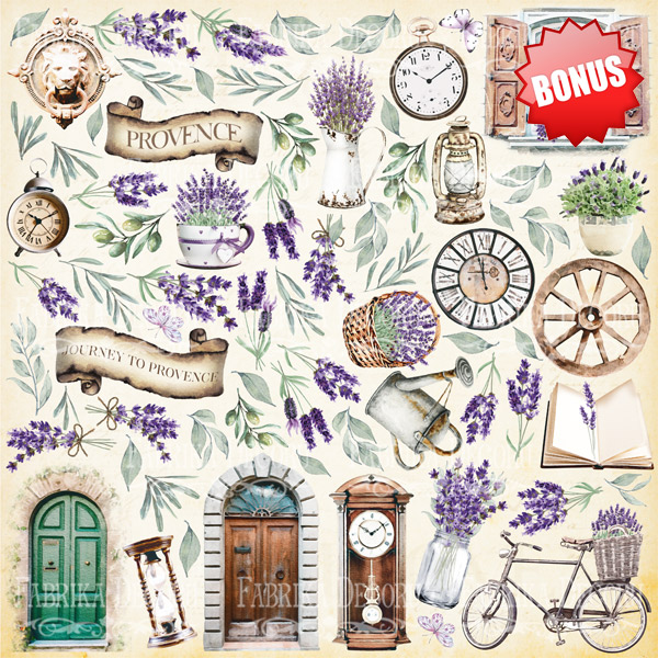 Zestaw papieru do scrapbookingu Journey to Provence 30,5x30,5cm - foto 10  - Fabrika Decoru