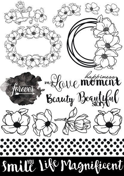 Overlay "Magnolienhimmel" 21х29,7 сm - Fabrika Decoru