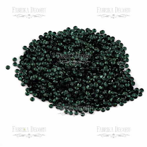 Пайетки Розетки мини, темно-зеленые металлик, #507 - Фото 0