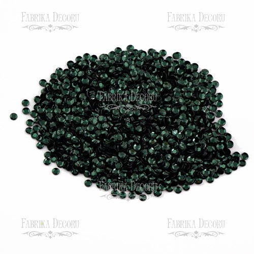 Sequins Round rosettes mini, dark-green metallic, #507 - foto 0