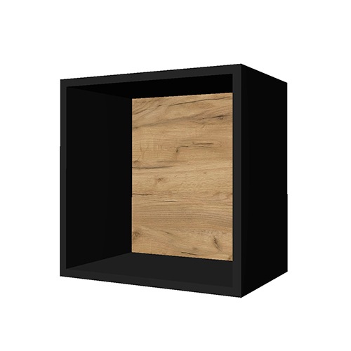 Shelf 400mm x 400mm x 250mm, Black body, Back Panel MDF - foto 5