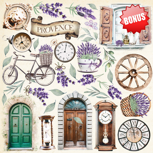 Zestaw papieru do scrapbookingu Journey to Provence, 20cm x 20cm - foto 10  - Fabrika Decoru