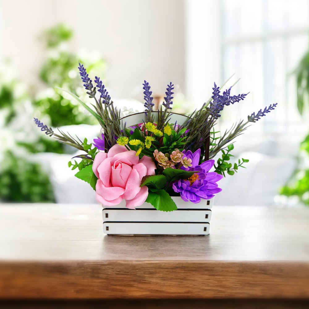 Seifenblumen-Bouquet „Lavendel-Inspiration“, 150 x 150 x 200 mm - foto 0  - Fabrika Decoru