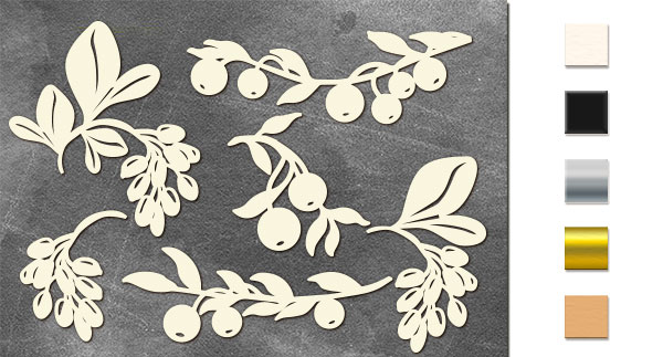 Spanplatten-Set Summer Botanical Diary #698 - Fabrika Decoru