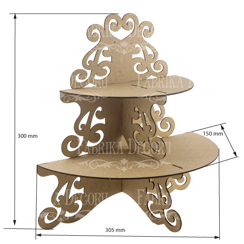 Cupcake stand "Semicircle openwork" #089 - foto 1