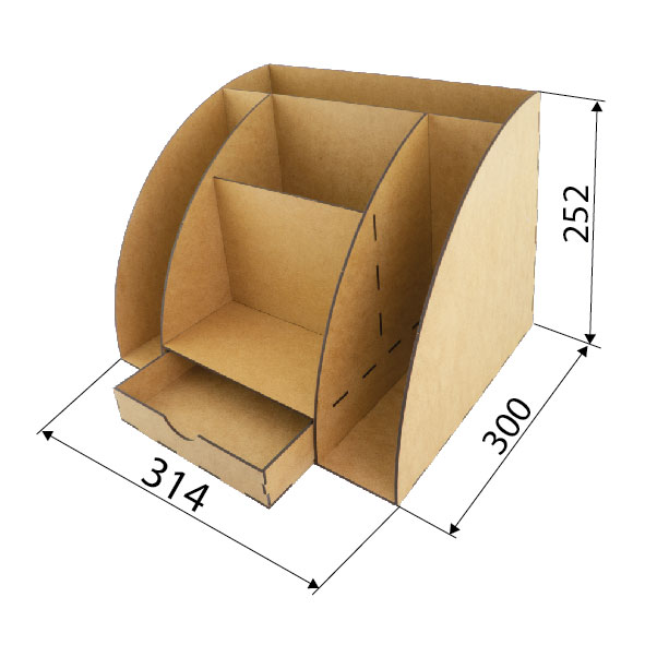 Schreibtisch-Organizer für Schreib- und Künstlerbedarf, DIY-Bausatz #355 - foto 0  - Fabrika Decoru
