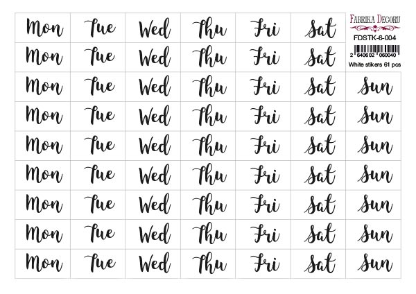 Set of stickers for journaling and planners #6-004