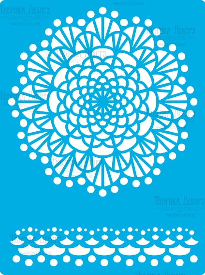 Stencil reusable, 15x20cm Openwork napkin, #404