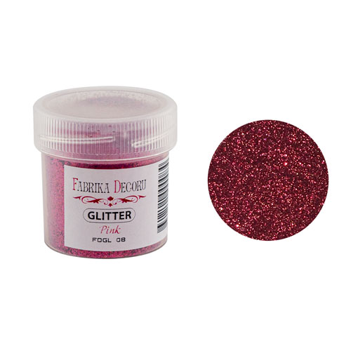Glitter, Farbe Rosa, 20 ml - Fabrika Decoru