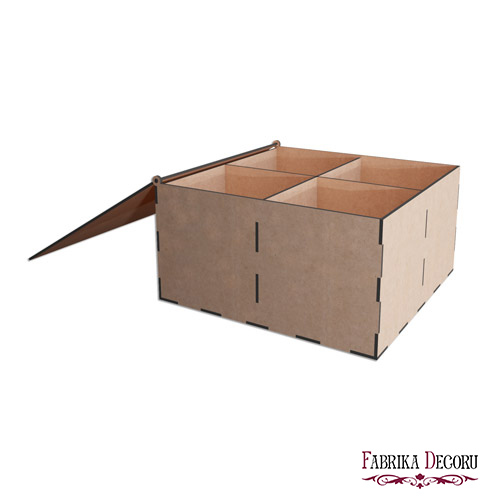 Подарочная Коробка на 4 секции с откидной крышкой, Набор DIY #286 - Фото 5