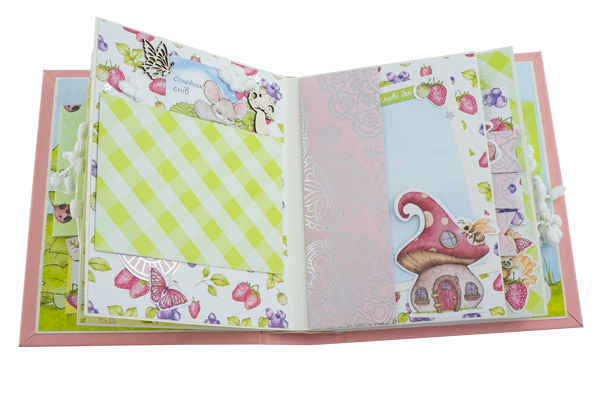 Children's scrapbooking album "Happy Mouse Day", 20cm x 15cm, DIY creative kit #05 - foto 3