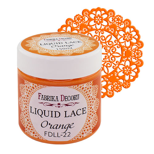 Flüssige Spitze, Orange, 150ml - Fabrika Decoru