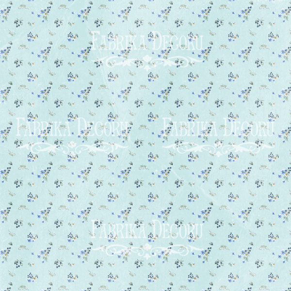 Sheet of double-sided paper for scrapbooking Shabby baby boy redesign #35-01 12"x12"