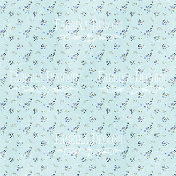 Blatt doppelseitiges Papier für Scrapbooking Shabby Baby Boy Redesign #35-01 12"x12" - Fabrika Decoru