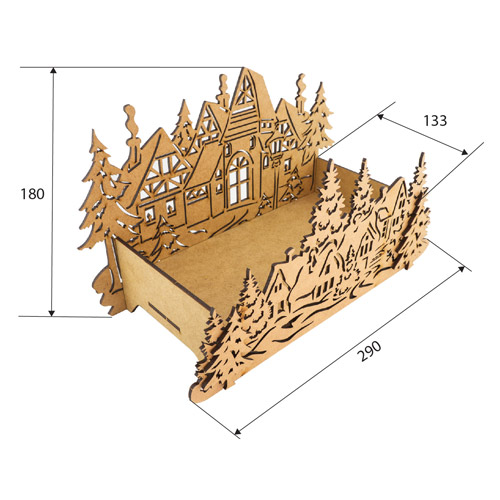 Blank for creating the tabletop composition "Winter village" - foto 0