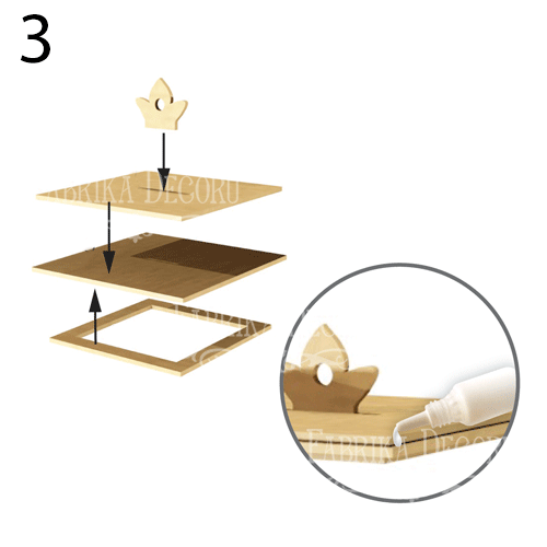 Jewelry boxes for accessories and jewelry, 3pcs,  DIY kit #038 - foto 3