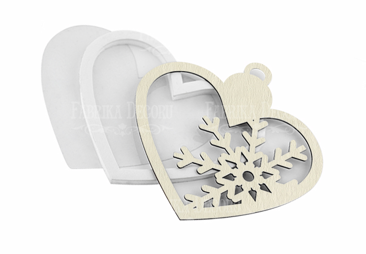 Shaker dimension set "Snowflakes in heart" 9.8х8.3 (3.9"x3.3")