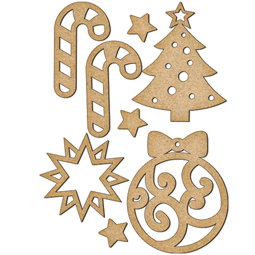 Set of mdf elements for decorating #171