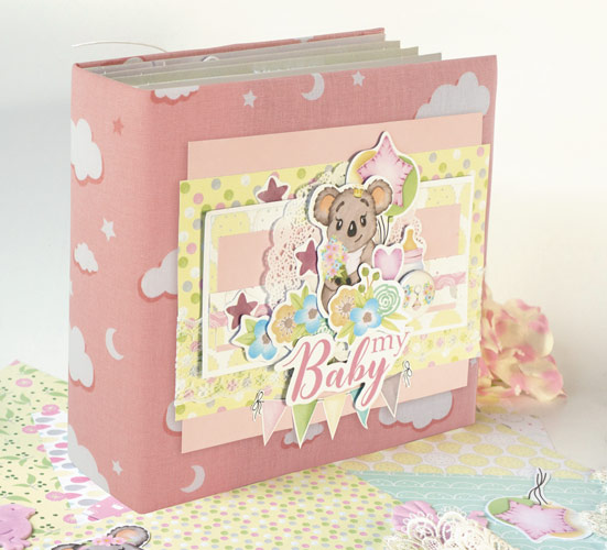 Kinderalbum für Scrapbooking "Puffy Fluffy girl", DIY-Kreativset, 20cm x 20cm, #03 - foto 0  - Fabrika Decoru