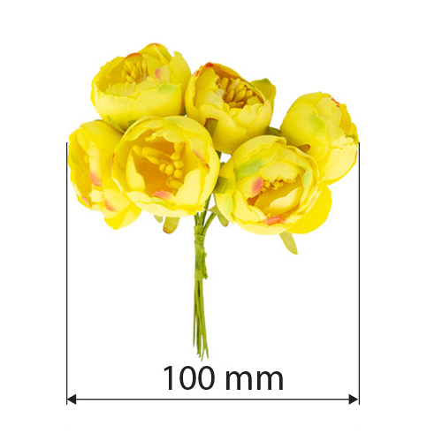 Kwiaty jaśminu maxi, kolor Żółty, 6 szt - foto 0  - Fabrika Decoru