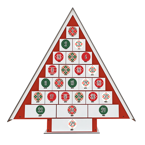 Advent calendar Christmas tree for 25 days with stickers numbers, DIY - foto 2