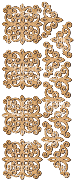 set of mdf ornaments for decoration #100