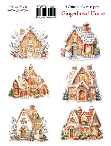 Set of stickers 5 pcs, Christmas, #409