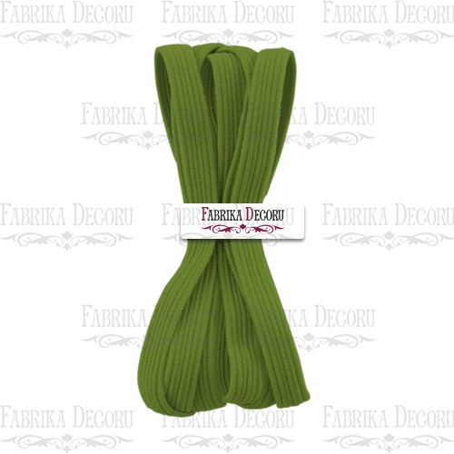 Elastyczny płaski sznurek, kolor zielona trawa - Fabrika Decoru