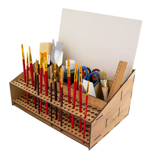 Schreibtisch-Organizer für Pinsel und Kunstzubehör, 326mm x 215mm х 160mm, #373 - foto 0  - Fabrika Decoru