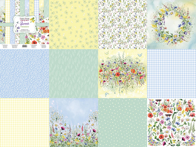 Zestaw papieru do scrapbookingu Summer meadow, 30,5 cm x 30,5 cm - foto 0  - Fabrika Decoru