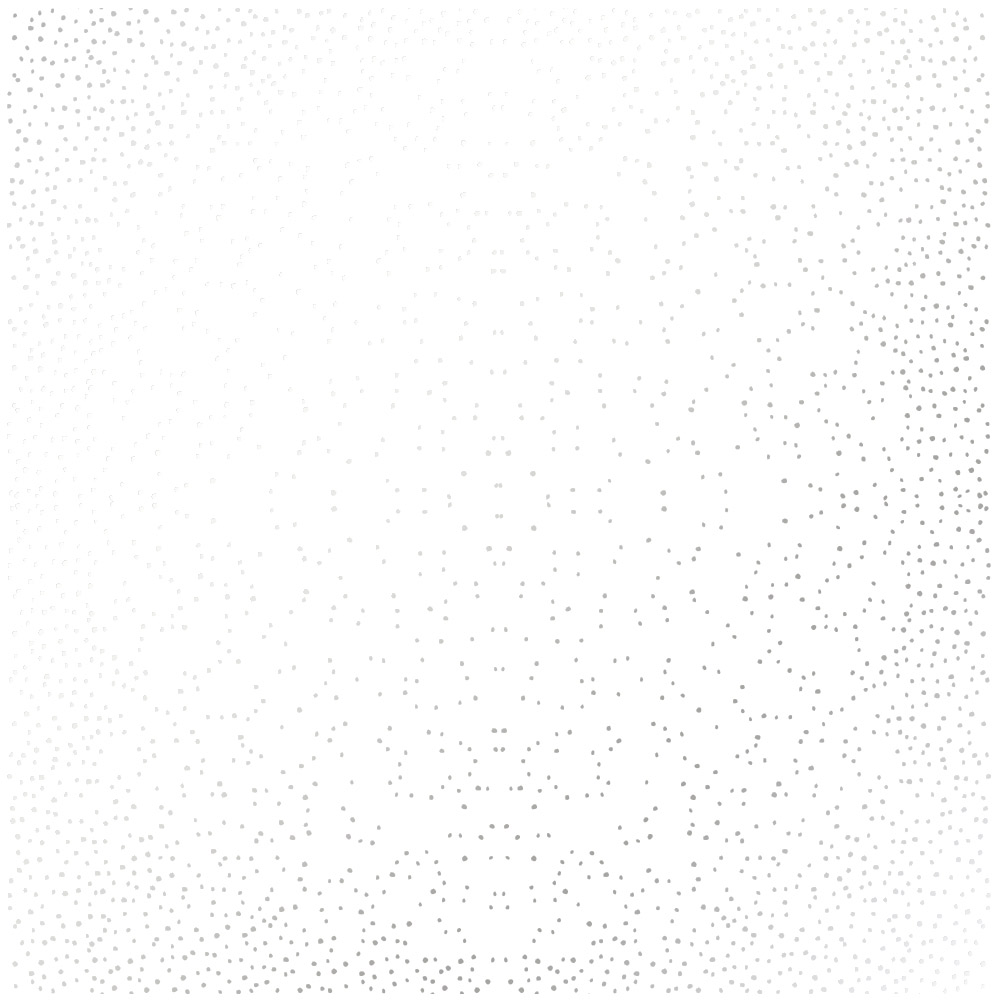 Sheet of single-sided paper embossed with silver foil, pattern Silver Mini Drops White 12"x12"