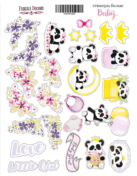 Kit of stickers 26 pcs My little baby girl #020